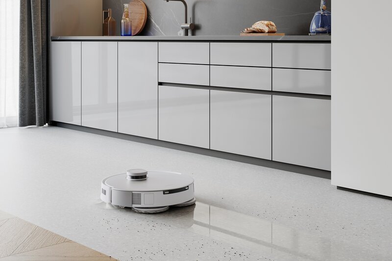 Ecovacs Deebot T20 Omni robotti-imuri moppaamassa keittiössä