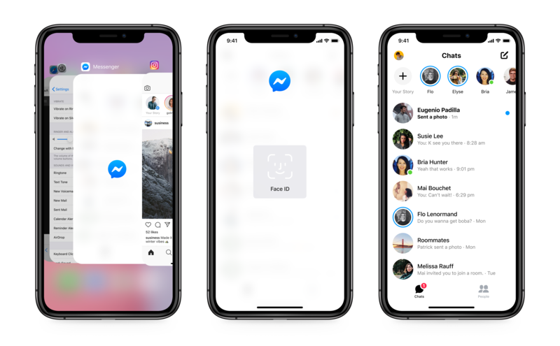 Facebookin Messengerin voi nyt lukita Applen laitteilla Face ID:n avulla