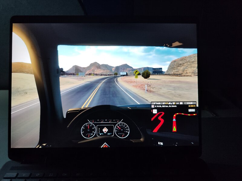 American Truck Simulator peli Chromebook kannettavalla