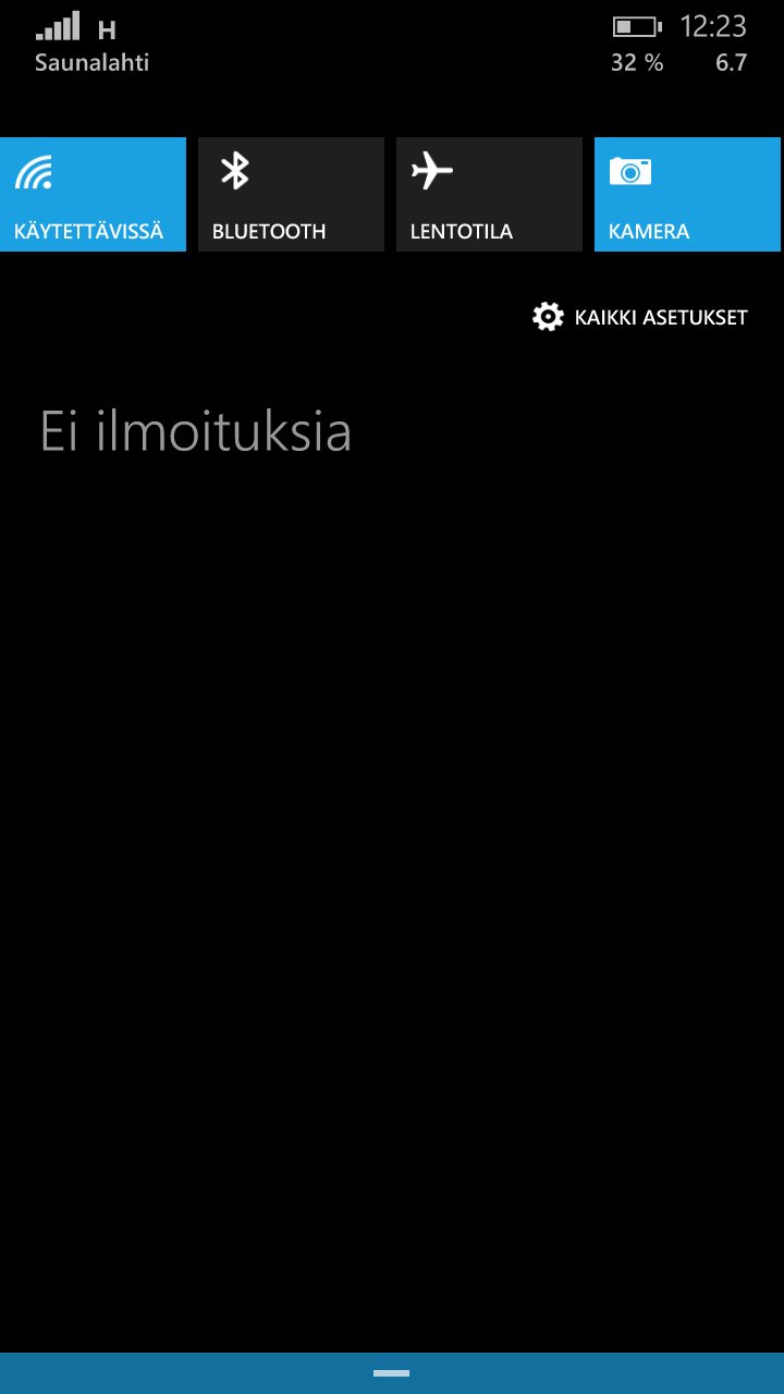 Lumia 640 käyttöliittymä