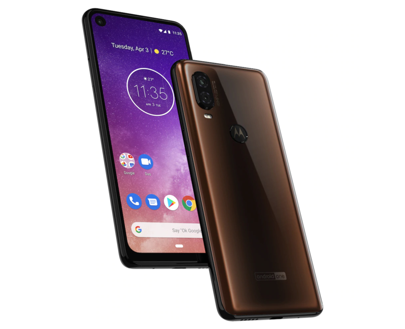 Motorola One Visionissa on kaksi kameraa takana