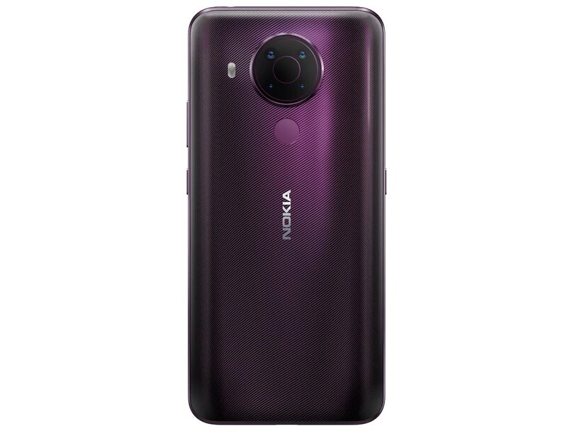Nokia 5.4 kuvattuna takaa Polar Night värissä