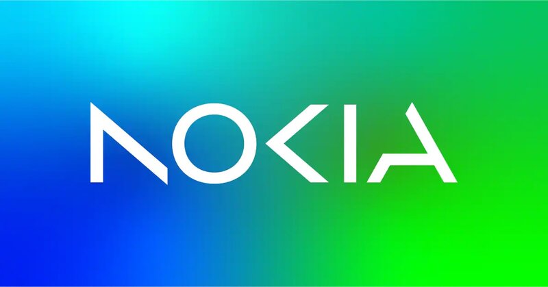 uudistettu Nokia-logo sinisellä ja vihreällä taustalla