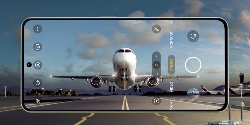 OnePlus Nordilla otetaan valokuvaa lentokoneesta
