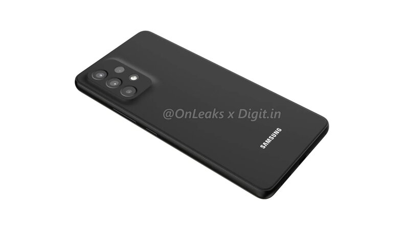 vuotokuva Galaxy A53 5G mallista mustassa värissä