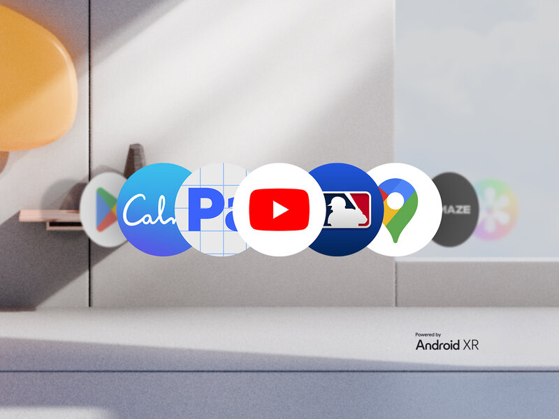 Havaintokuva sovelluksista Android XR alustassa