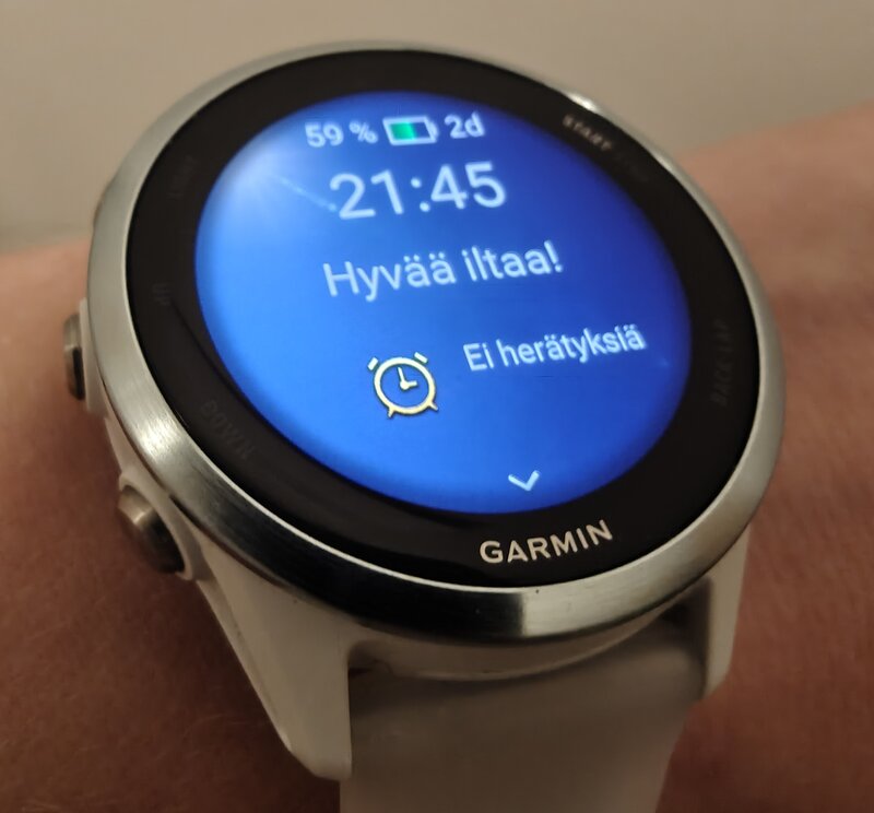 Garminin iltayhteenveto 1/3