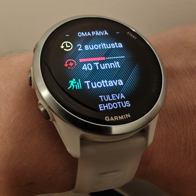 Garminin iltayhteenveto 2/3