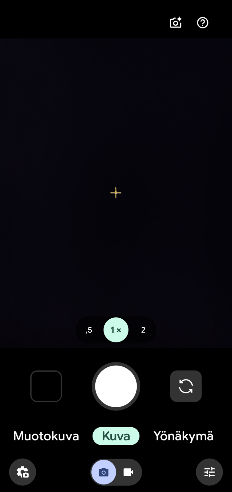 Pixelin kamerasovelluksen p��n�kym�