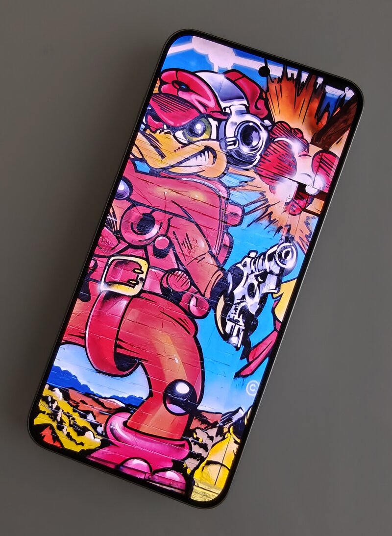 Kuva graffitista OnePlus Nord 5:n näytöllä