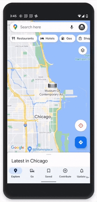 Google Maps näyttää alueen ihmismassat