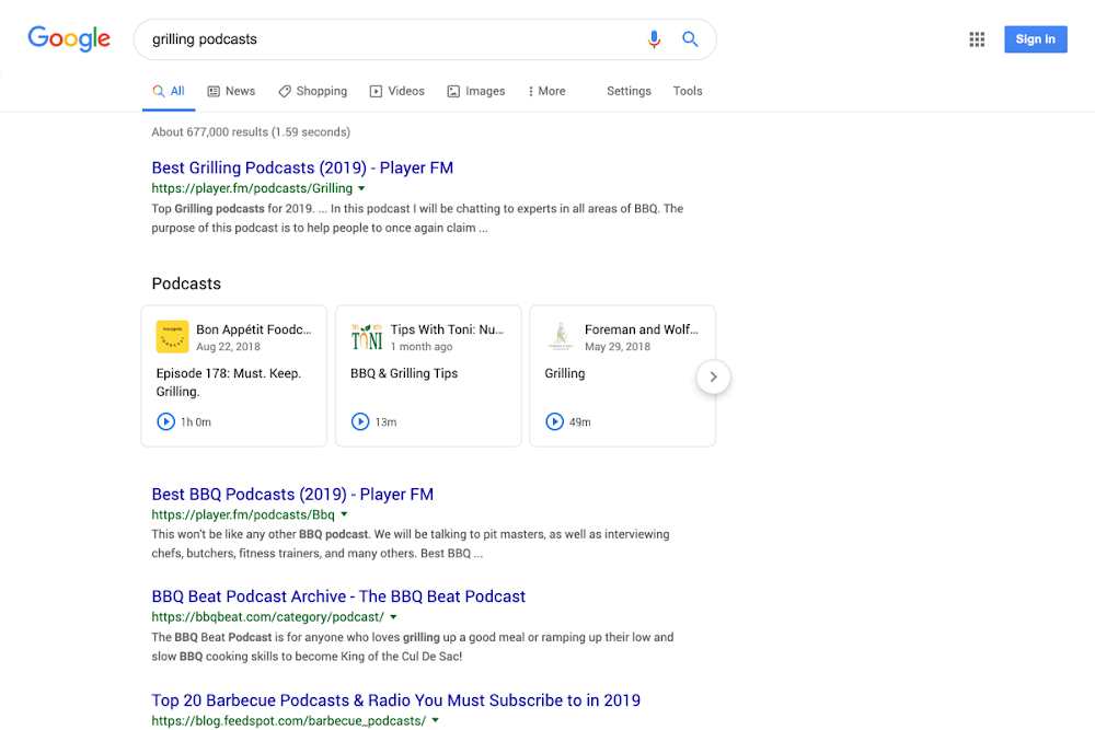 Google näyttää podcastien jaksot suoraan hakutuloksissa