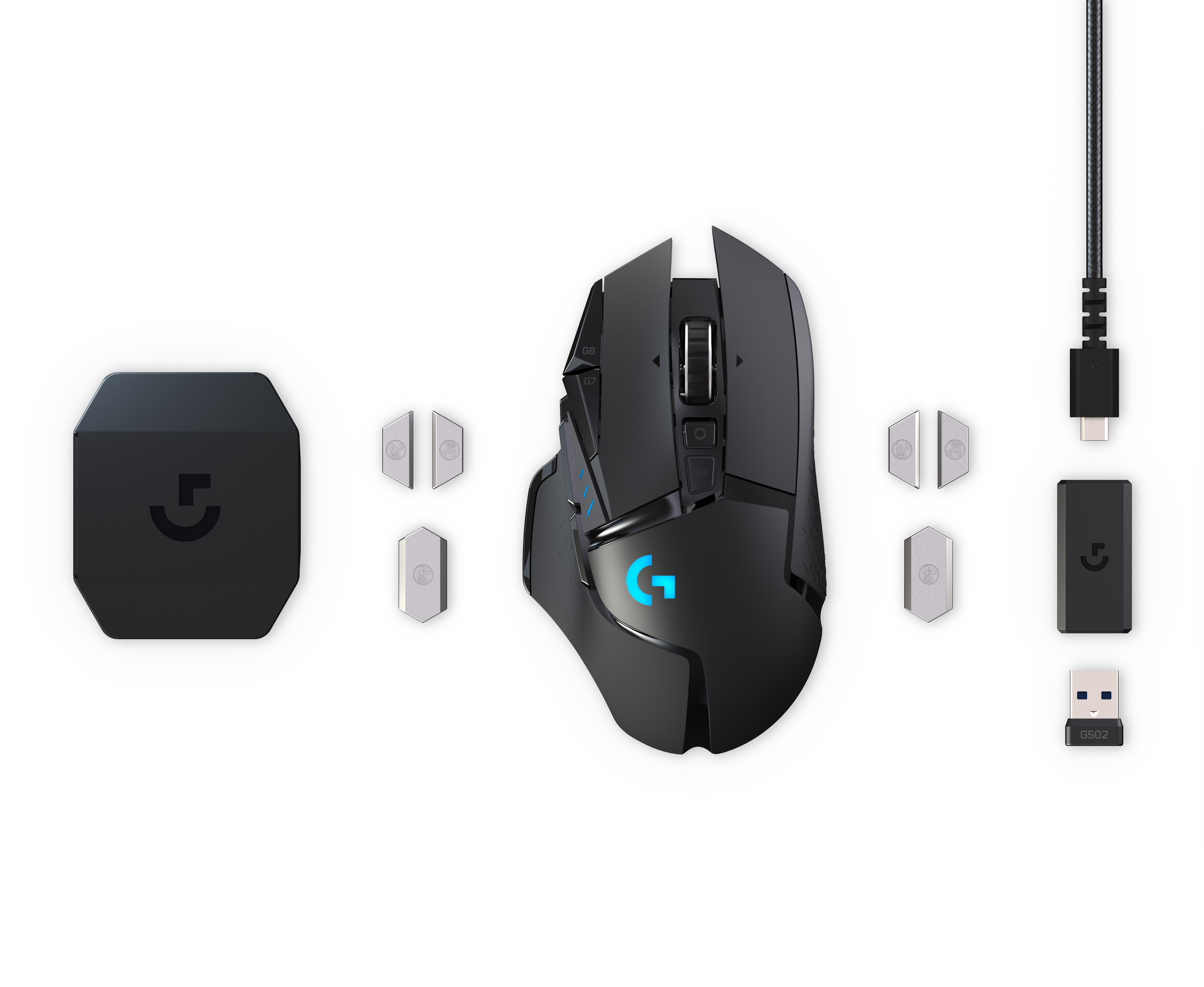Logitech G502 Lightspeed hiiren sisältö