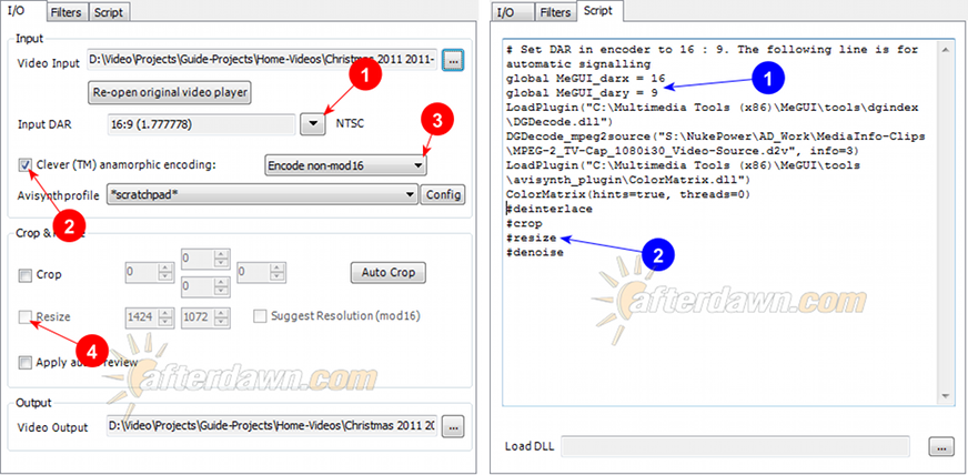 MeGUI AVS Script Creator settings for 1080i/p anamorphic encoding - AfterDawn.com