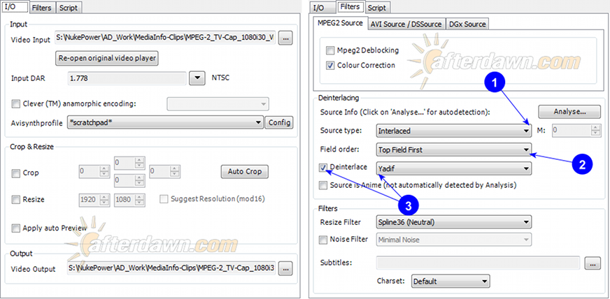 MeGUI AVS Script Creator standard deinterlacing - AfterDawn.com