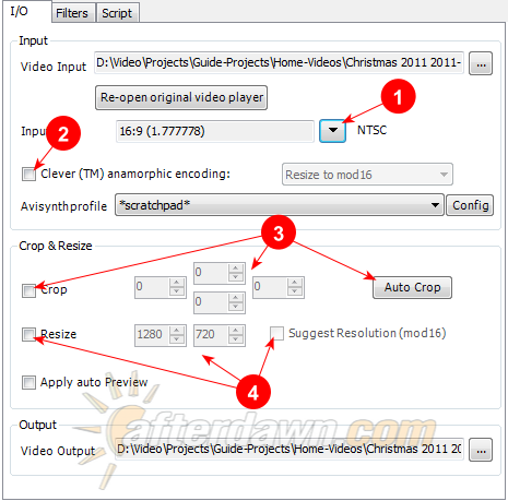 MeGUI AVS Script Creator I/O tab - AfterDawn.com