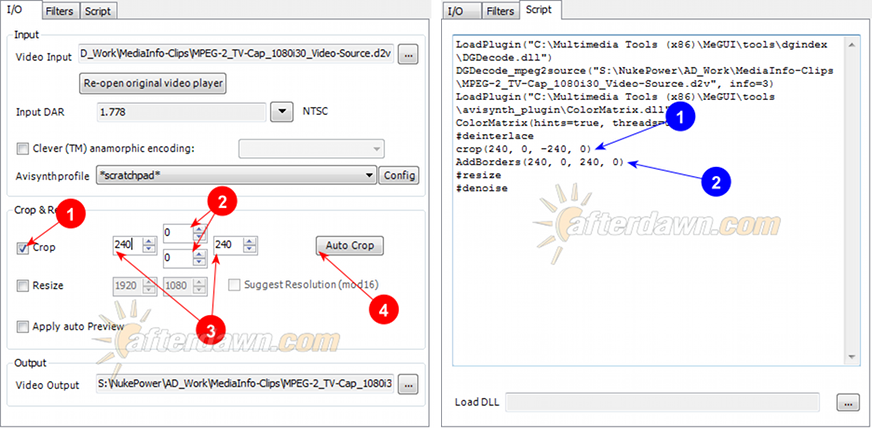 MeGUI AVS Script Creator cropping and adding borders - AfterDawn.com