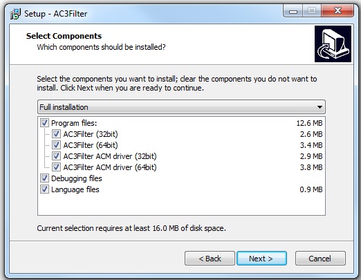 free setup ac3 filter download