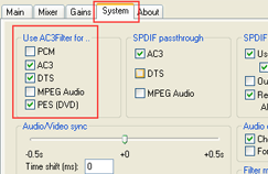 como configurar o ac3 filter