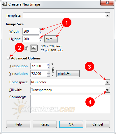 GIMP New Image dialog - AfterDawn.com