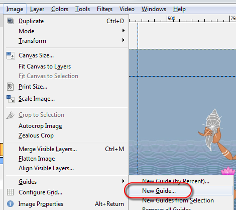 Add guide in GIMP by absolute position (line number) - AfterDawn.com