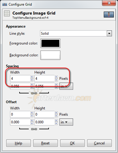 GIMP grid configuration dialog - AfterDawn.com