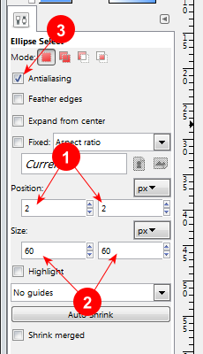 GIMP Ellipse Select Tool options - AfterDawn.com