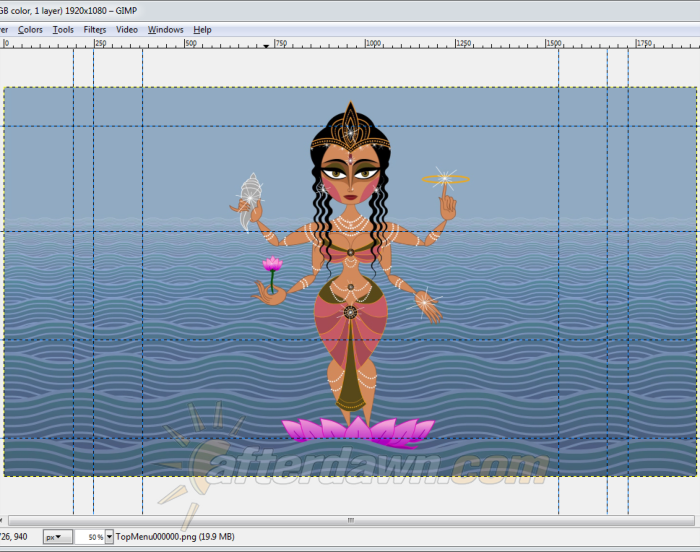 Menu background with horizontal guides for menu text placement - AfterDawn.com