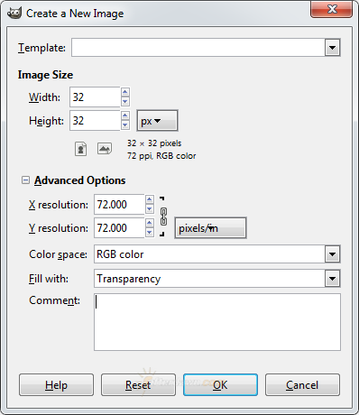New 32x32 pixel image in GIMP - AfterDawn.com