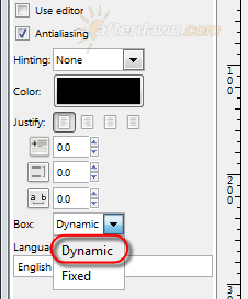 Set GIMP text box style to Dynamic - AfterDawn.com