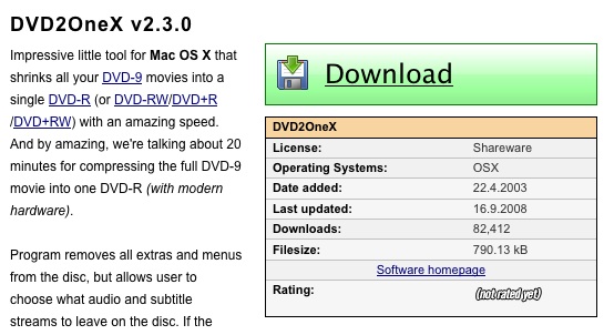 dvd2onex use definred