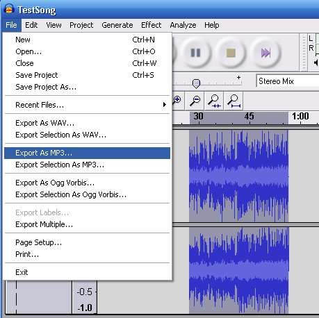 lame mp3 encoder audacity