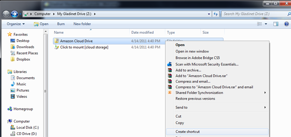 amazon drive desktop folder