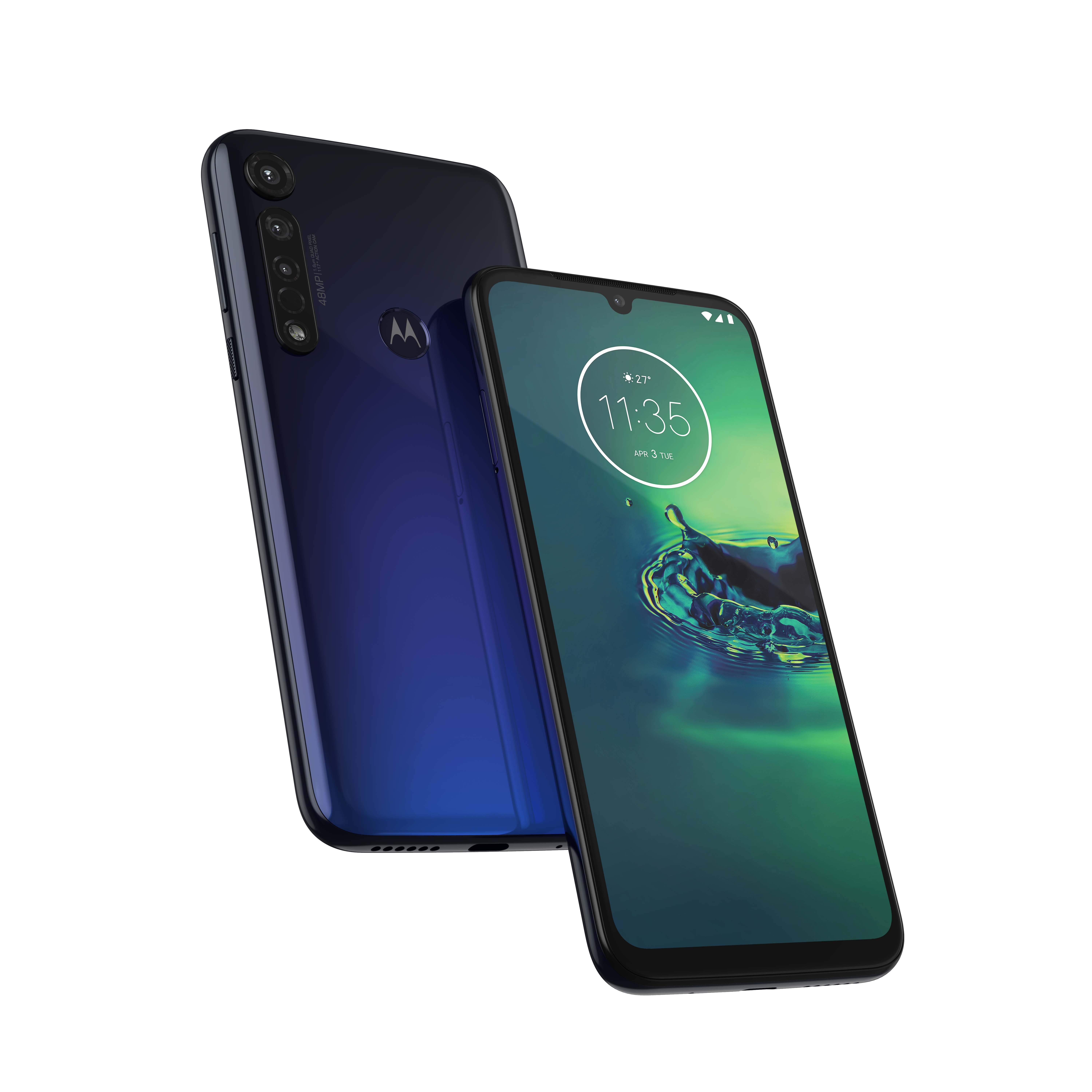 Moto G8 Plus tyylikkäässä sinisessä värissä