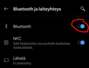 Kytke Bluetooth päälle Androidissa