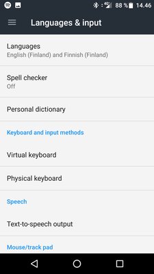 Android languages and input