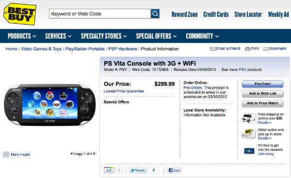 ps vita price best buy