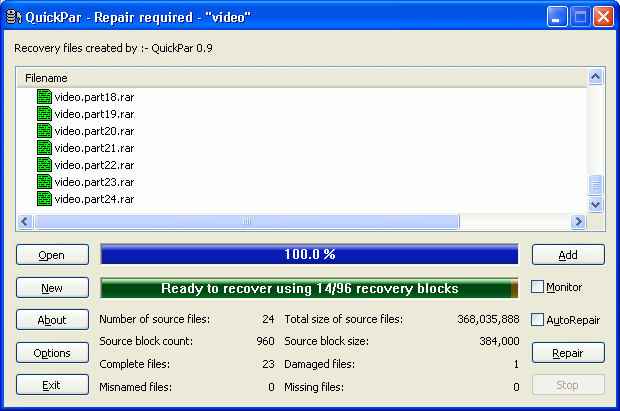 unexpected end of archive winrar