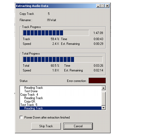 python exact audio copy log checker