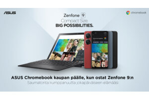 Uuden Zenfone 9 -puhelimen ostajille tarjotaan kaupan päälle Chromebookia