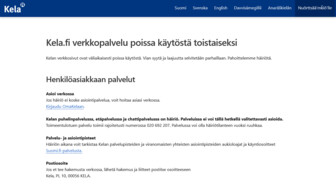 Päivitetty: Kelan palvelut toimivat normaalisti