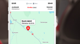 OnniBussin sovellus päivitettiin: Omaa bussia voi nyt seurata reaaliajassa kartalta