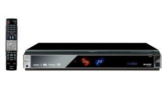 Sharpilta Blu-ray-tallennin teratavun kiintolevyllä