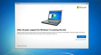 Windows 7:n tuki päättyy pian – Microsoft iskee koko näytön varoituksella