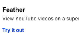 YouTube kevenee Feather-ominaisuudella