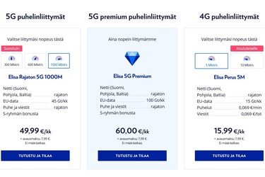 Elisan 5G Premium -liittymä tarjoaa 60 euron kuukausimaksulla parhaan mahdollisen nopeuden