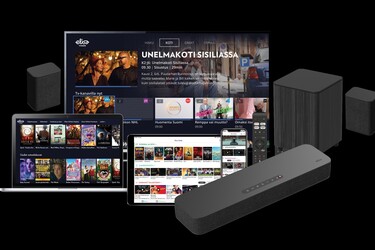 Elisa toi myyntiin soundbariin rakennetun viihdeboksin, jota voi täydentää bassokaiuttimella ja takakaiuttimilla