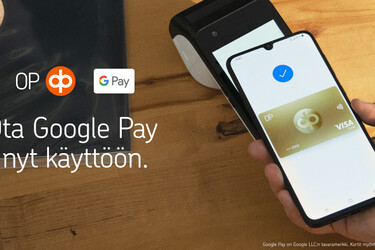 OP tukee nyt Google Pay -maksutapaa