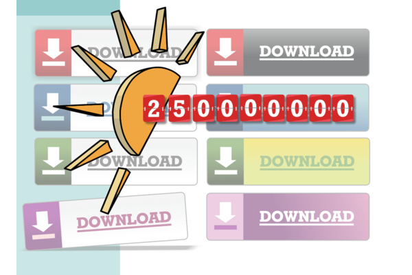 Mijlpaal Afterdawn - 250 miljoen software downloads
