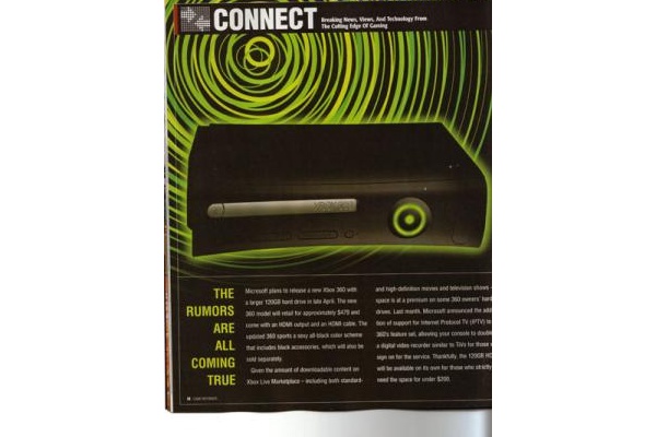 Rumored Black Xbox 360 makes appearance in gaming magazine